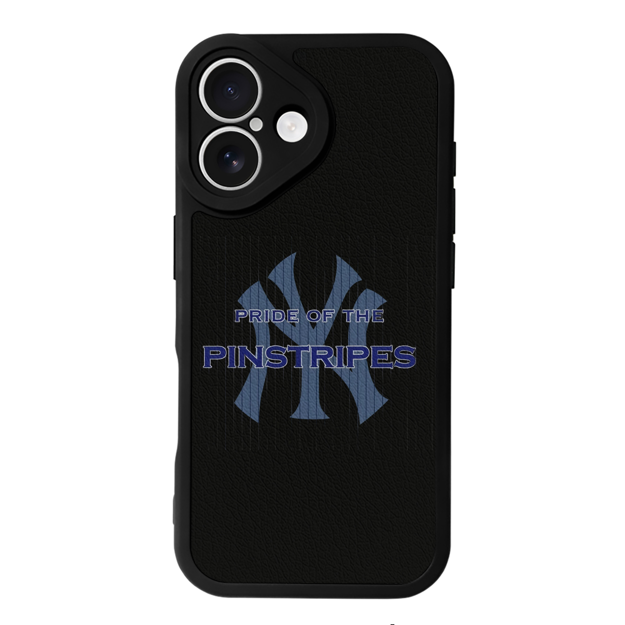 New York Yankees Pride of The Pinstripes IPhone 16 Silicone Leather Case – UV Print, Lambskin Texture – Perfect Fit, Wireless Charging Compatible, Scratch Resistant, Precise Cutouts – Stylish Protection For IPhone 16
